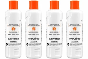 Four everydrop EDR2RXD1 orange refrigerator filters